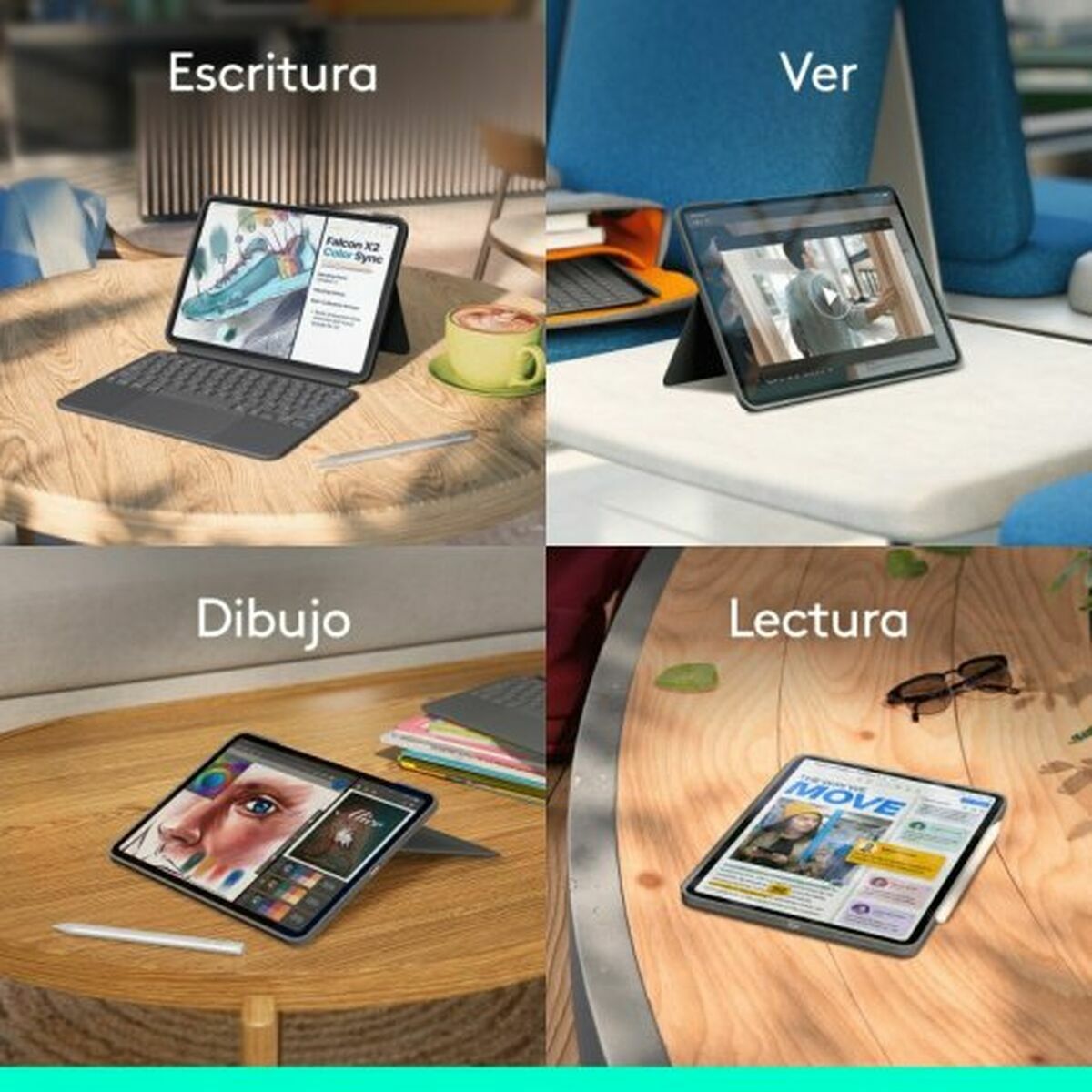 Futrola za Tablet i tipkovnicu Logitech 920-012772 Grafit QWERTY